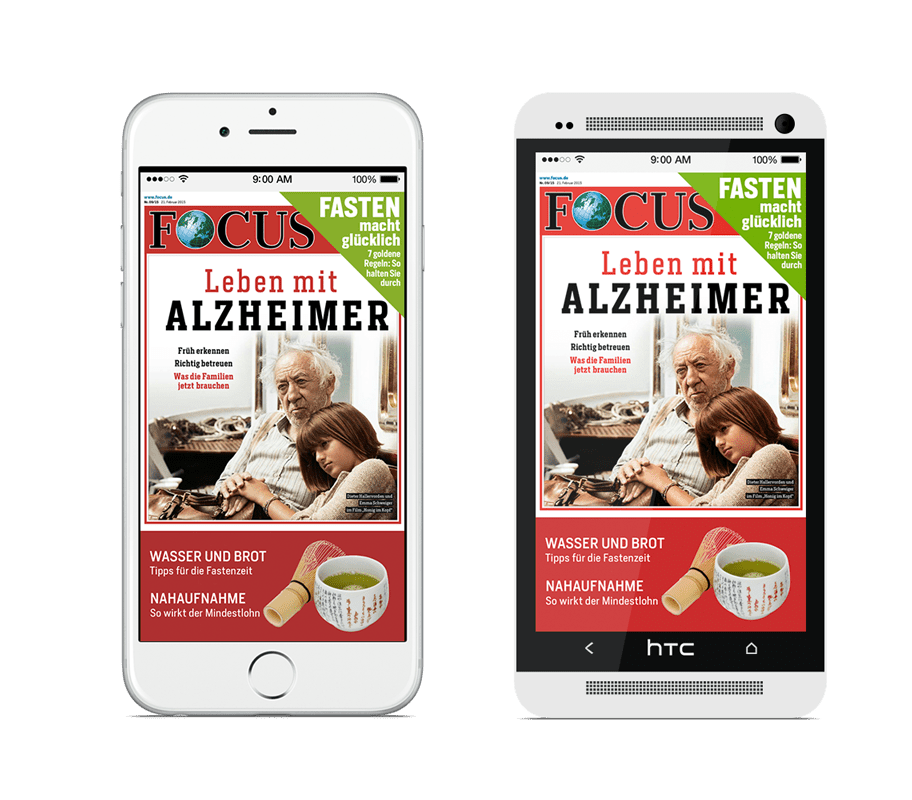 Focus Magazin App auf iPhone und Androide handy